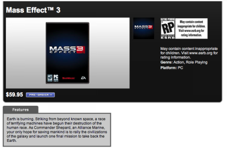 А вот и Mass Effect 3 - доказательство