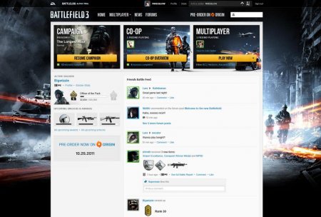 Battlelog - соцсеть для Battlefield 3