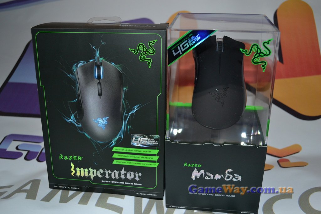Упковка геймерских мышек Razer Imperator 2012 и Razer Mamba 2012